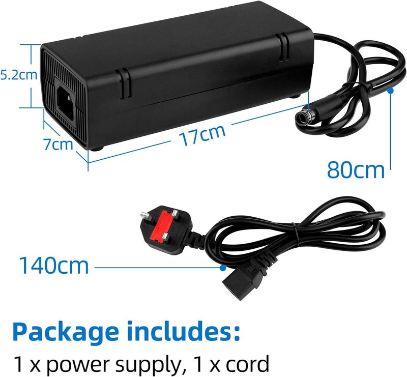 OSTENT UK AC Adapter Charger Power Supply Cable Cord for Microsoft Xbox 360 E Console - Image 5